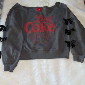 VIRAL DIET COKE BOW crop sweatshirt NEW!  🎀🎀